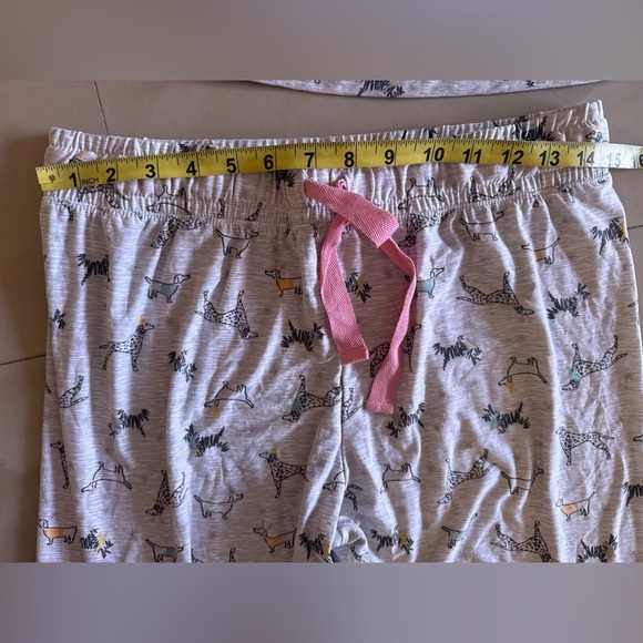 Derek Heart Animal Print Cocktail Pajama Crop Top Pant Set Long Sleeve Soft L - Picture 14 of 16